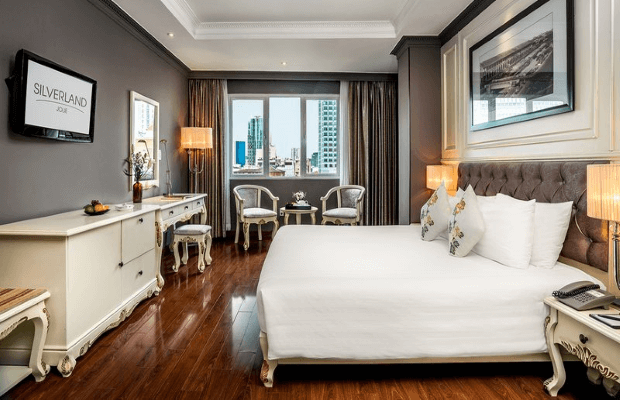 Top 10 khách sạn 4 sao Sài Gòn - Phòng ngủ khách sạn Silverland Jolie & Spa Sài Gòn